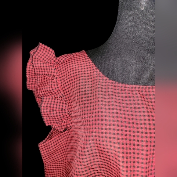 Shein Curve Red Checkered Mini dress in size 2XL - Picture 2 of 4